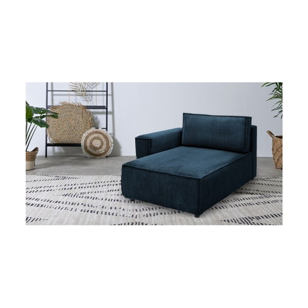 Tumši zils velveta modulārais dīvāns (ar kreiso stūri) Nihad modular – Bobochic Paris-image-1