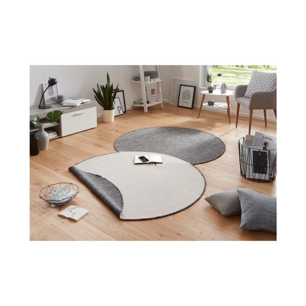 Pelēks āra paklājs NORTHRUGS Miami, ø 140 cm-image-2