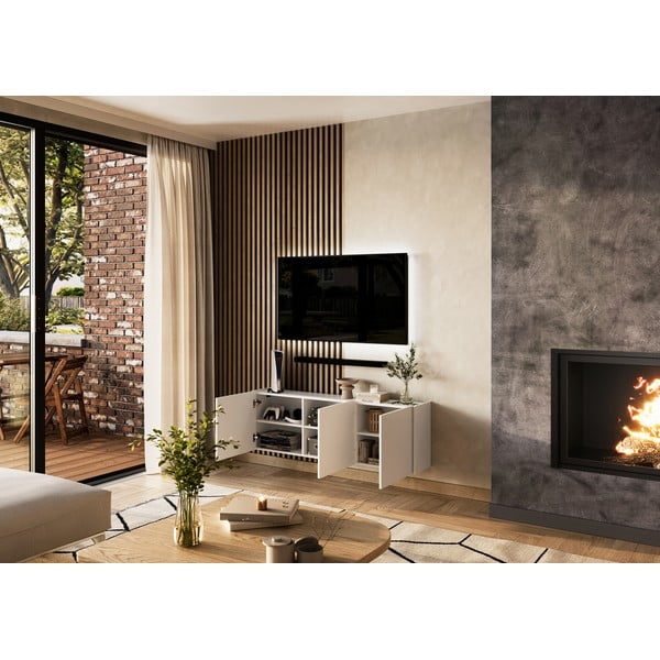 Balts TV galdiņš 138x45 cm Piana – Germania-image-4