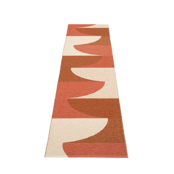 Ķieģeļu sarkans iekštelpu un āra celiņa paklājs 70x270 cm Hill Brick Rust – Pappelina-image-2