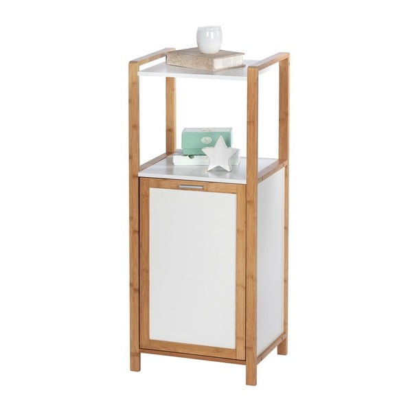 Balts/dabīga toņa bambusa vannas istabas plaukts 40x95 cm Finja – Wenko-image-3