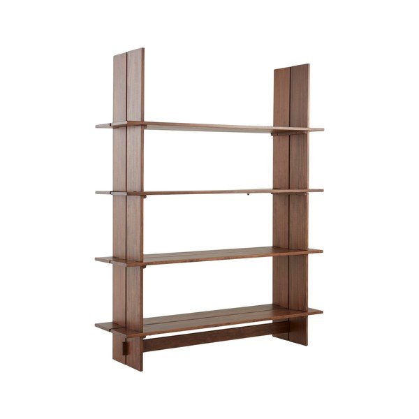 Tumša dabīga toņa priedes masīvkoka plaukts 140x180x40 cm Tottori – Jotex