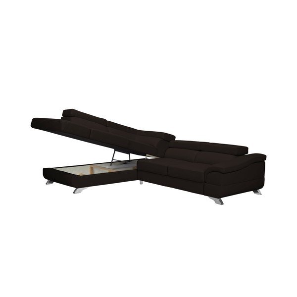 Tumši brūna Windsor & Co Sofas Gamma dīvāns, kreisais stūris-image-4
