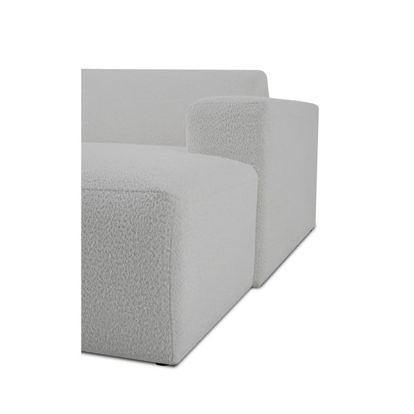 Balts modulārais dīvāns no buklē auduma (ar labo stūri) Roxy – Scandic-image-4