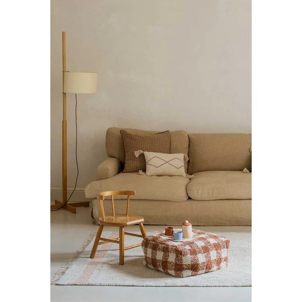 Rozā/krēmkrāsas mazgājams/ar rokām darināts kokvilnas paklājs 140x200 cm Gastro Rose – Lorena Canals-image-1