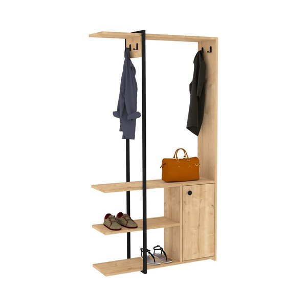 Melns/dabīga toņa priekšnama komplekts Kumsal – Kalune Design-image-2