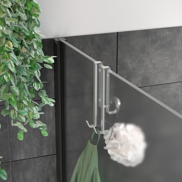 Sudraba krāsas tērauda piekarināms āķis Luxy – Metaltex-image-1