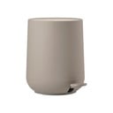 Gaiši brūna plastmasas atkritumu tvertne ar pedāli 3 l Nova – Zone