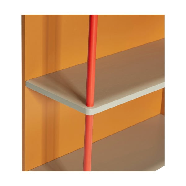 Oranžs oša masīvkoka sienas grāmatplaukts 60x109 cm Apollo – Hübsch-image-4