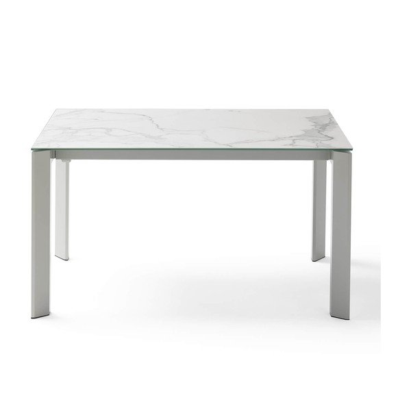 Pelēks izvelkamais pusdienu galds Lisa Blanco, garums 140/200 cm-image-1