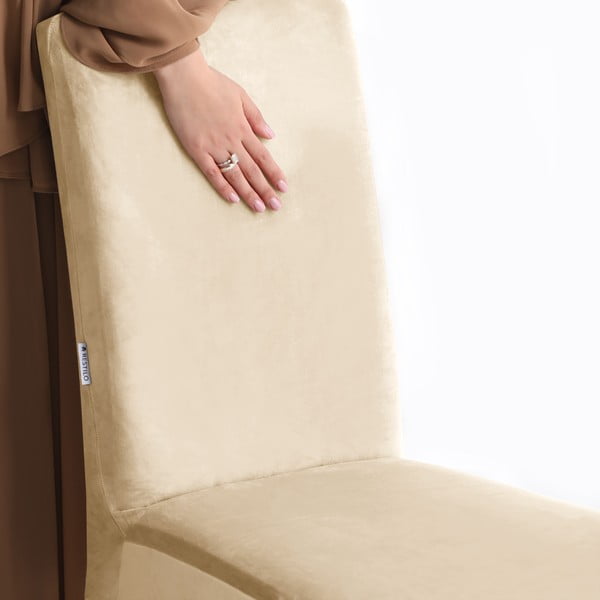 Bēšs uzvelkams pārvalks krēslam 48 cm Sento – Restilo-image-4