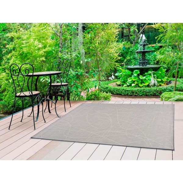 Pelēks āra paklājs Universal Hibis Line, 160 x 230 cm-image-1
