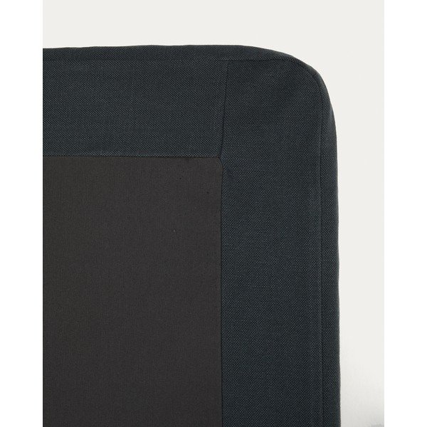 Antracīta pelēka polsterēta vienvietīga gulta 90x200 cm Jaira – Kave Home-image-4