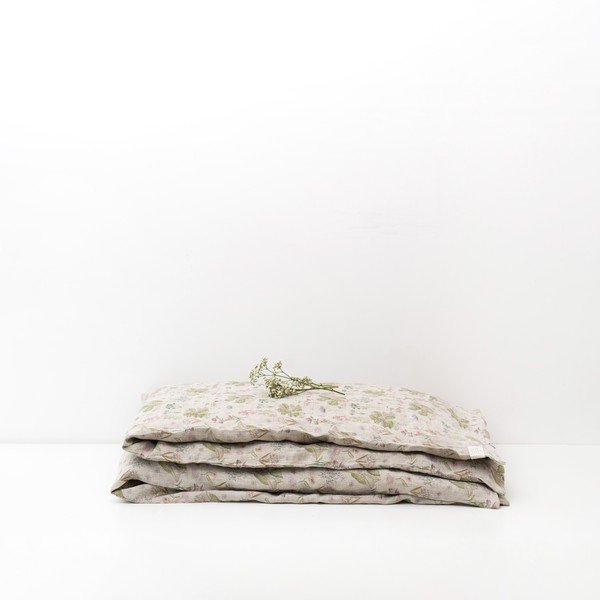 Bēša lina gultasveļa bērniem Linen Tales Botany, 70 x 100 cm-image-3