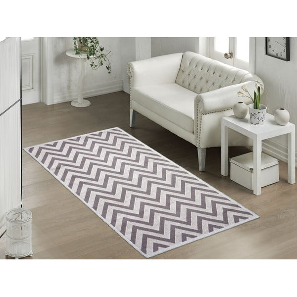 Bēšs kokvilnas paklājs Vitaus Zikzak, 60 x 90 cm-image-1