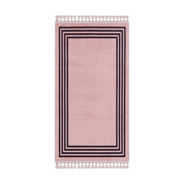 Rozā mazgājams paklājs 200x100 cm – Vitaus