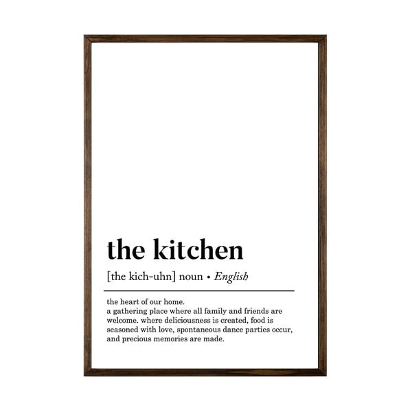 Plakāts rāmī 50x70 cm Kitchen – Wallity