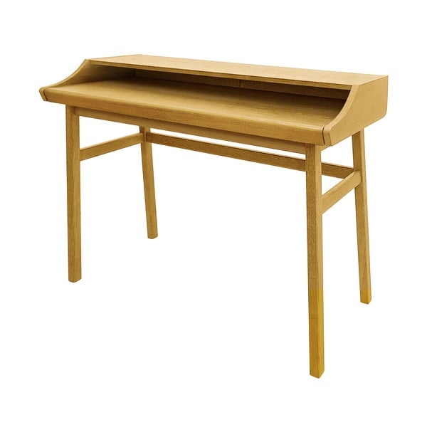 Darba galds ar ozolkoka imitāciju ar izvelkamu virsmu 44x115 cm Carteret – Woodman-image-2