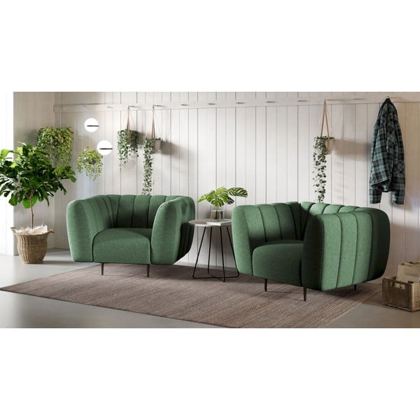 Tumši zaļš atpūtas krēsls Shel – Ghado-image-4