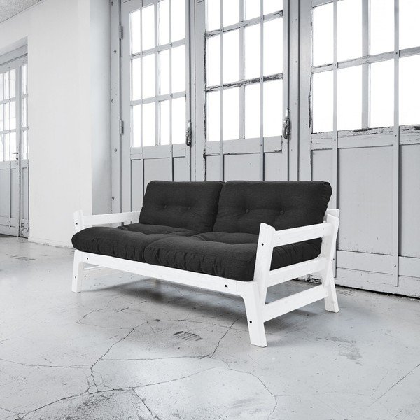 Dīvāns gulta Karup Step White/Dark