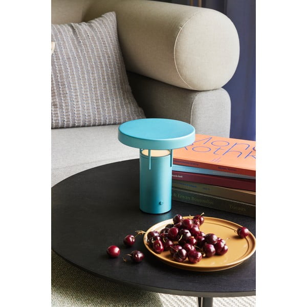 Zila LED galda lampa ar regulējamu spilgtumu (augstums 20 cm) BringMe – Hübsch-image-1