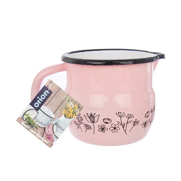 Rozā emaljas krūze Orion Meadow, 800 ml-image-2