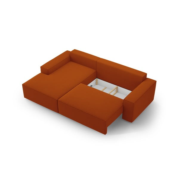 Ķieģeļu sarkans salokāms stūra dīvāns (ar kreiso stūri) Jodie – Micadoni Home-image-4