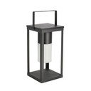 Melna LED laterna ar saules baterijām/ar USB (augstums 38 cm) Solar – Bizzotto