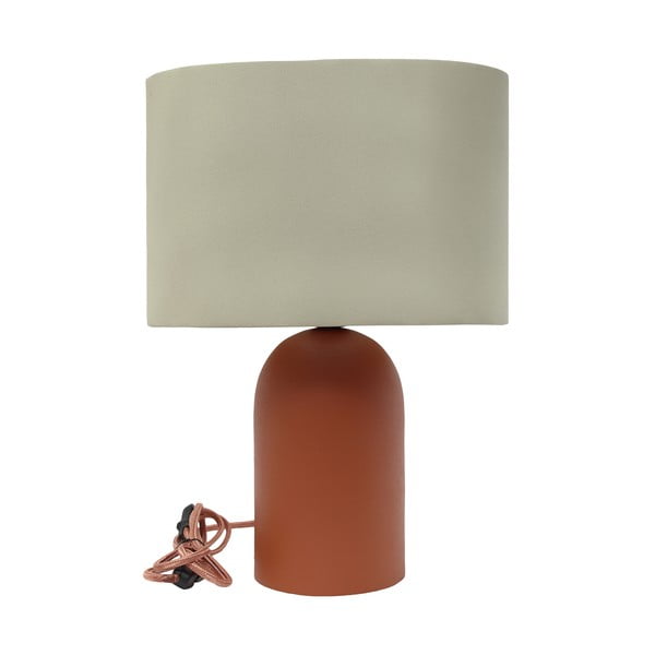 Brūna/bēša galda lampa (augstums 41,5 cm) – Antic Line