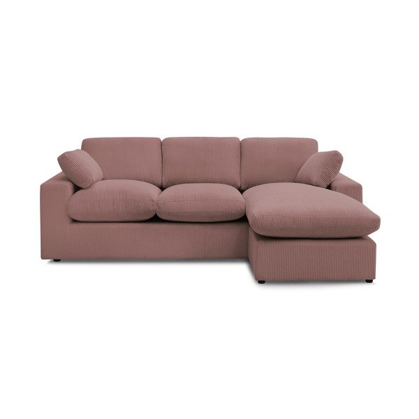 Rozā velveta stūra dīvāns Belair – Bobochic Paris