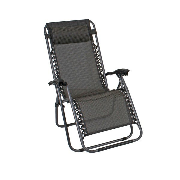 Pelēks metāla dārza atpūtas krēsls Luna – Garden Pleasure-image-2