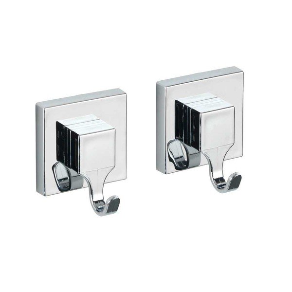 Spīdīgas sudraba krāsas plastmasas pašlīmējošs vannas istabas piederumu komplekts Quadro – Wenko-image-3