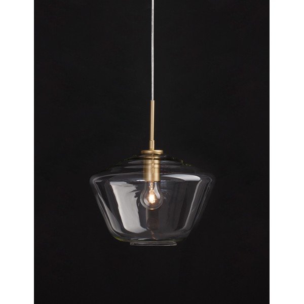 Zelta krāsas stikla piekaramā lampa ar stikla abažūru ø 30 cm Prisma – Nova Luce-image-1
