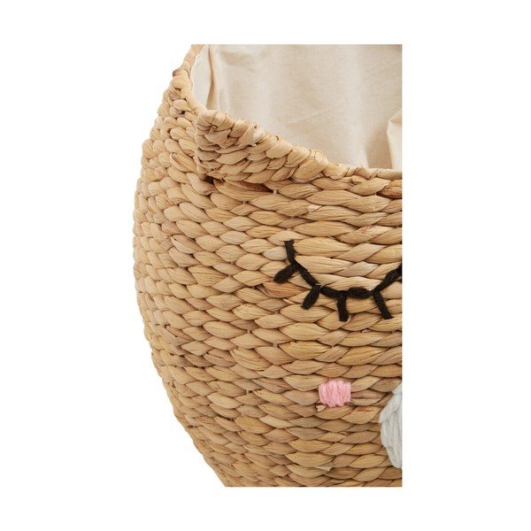 Dabīga toņa bērnu rotaļlietu grozs no ūdens hiacintes ø 49x40 cm Lidi Cat Face – Premier Housewares-image-4