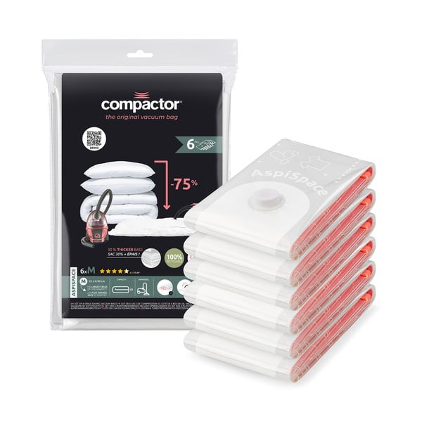 Vakuuma maisi apģērbam (6 gab.) Vacuum M – Compactor
