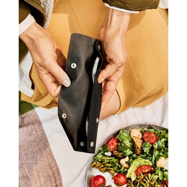 Sudraba krāsas nerūsējošā tērauda dakšas (4 gab.) Spork – Black + Blum-image-4