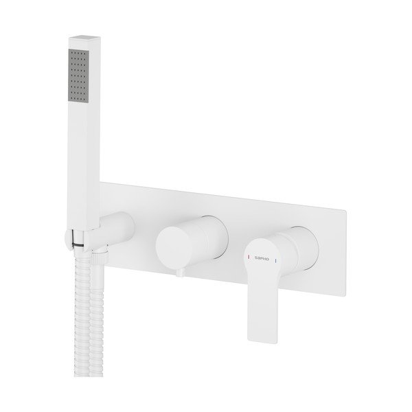 Balts iebūvēts jaucējkrāns dušai (ar 3 izvadiem) Pax – Sapho-image-2