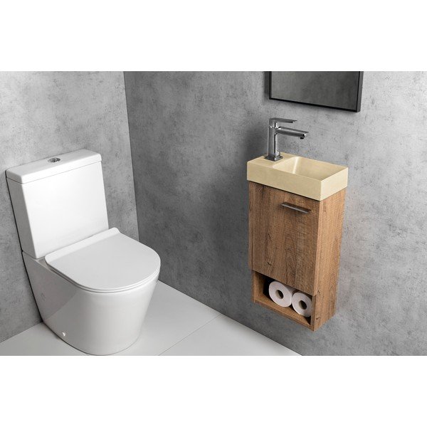 Krēmkrāsas betona tualetes izlietne 31x17 cm Piccolino – Sapho-image-4
