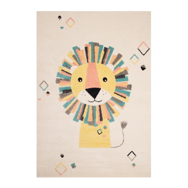 Bēšs un krēmkrāsas bērnu brūnais paklājs Zala Living Lion, 120 x 170 cm