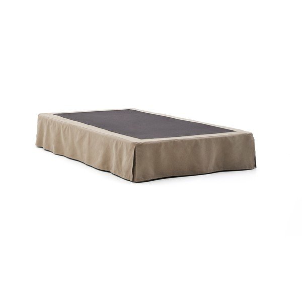 Pelēkbrūna polsterēta vienvietīga gulta bez galvgaļa 90x200 cm Jaira – Kave Home