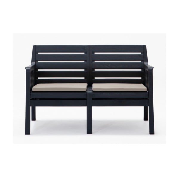 Antracīta pelēks dārza atpūtas komplekts 4 personām Lara – Floriane Garden-image-2