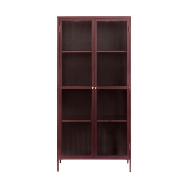 Sarkana metāla vitrīna 90x190 cm Bronco – Unique Furniture