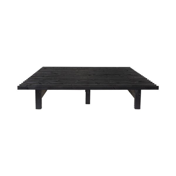 Divguļamā gulta no priedes koka ar matraci Karup Design Blues Double Latex Black Natural, 140 x 200 cm-image-3