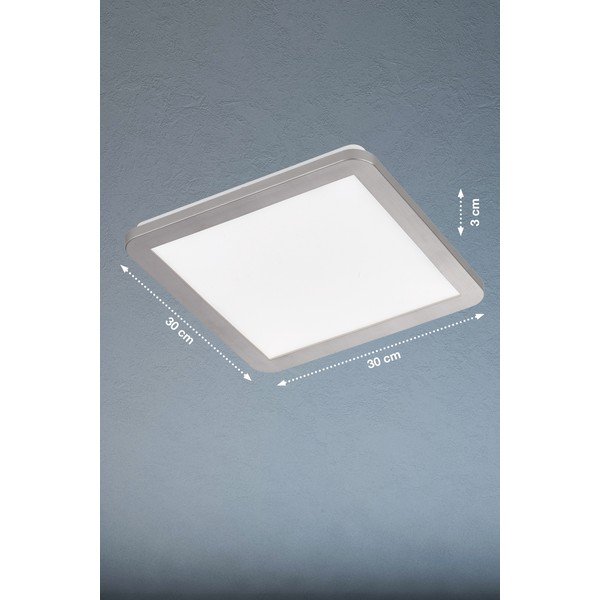 Pelēka LED griestu lampa 30x30 cm Gotland – Fischer & Honsel-image-1