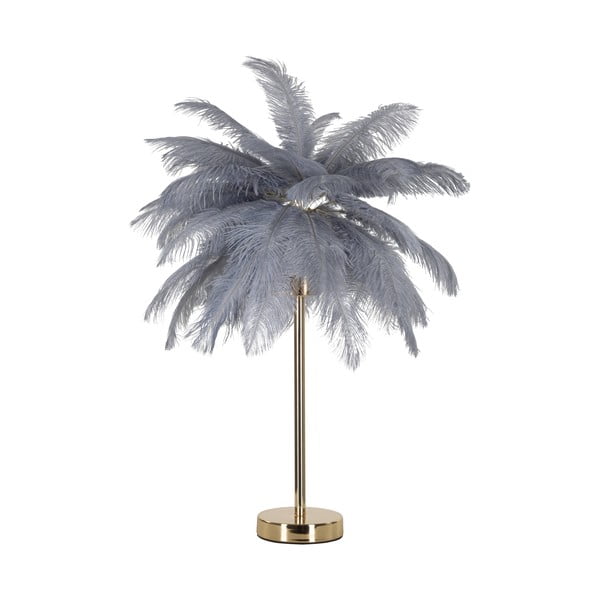 Pelēka/zelta krāsas galda lampa (augstums 55 cm) Palm – Mauro Ferretti