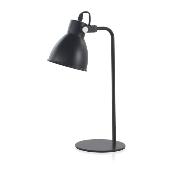 Melna galda lampa "Zoss", augstums 43 cm