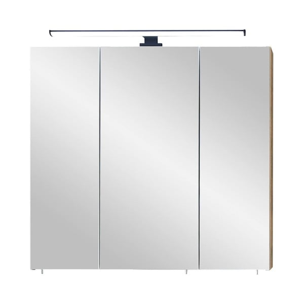 Brūns piekaramais vannas istabas skapītis ar spoguli 75x70 cm  Set 374 - Pelipal