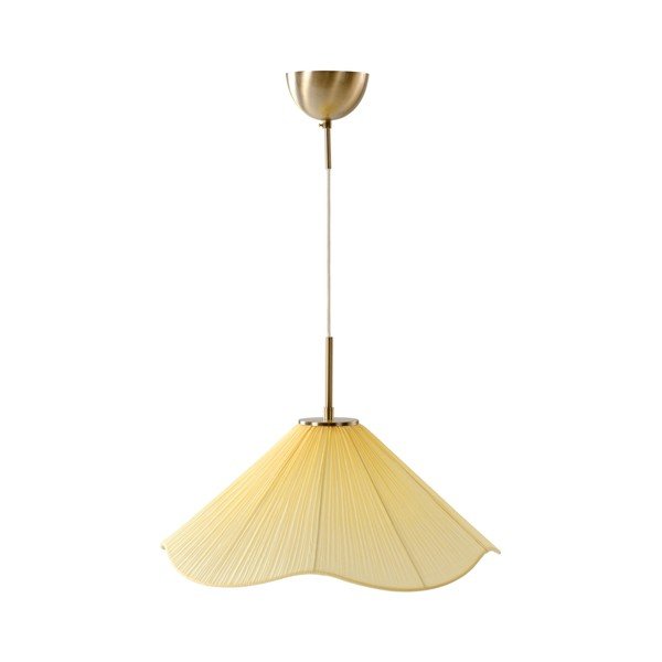Dzeltena tekstila piekaramā lampa ø 50 cm Lunaria – Jotex