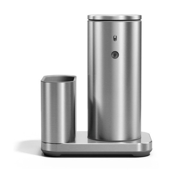 Sudraba krāsas metāla automātisks mazgāšanas līdzekļu turētājs – simplehuman-image-3