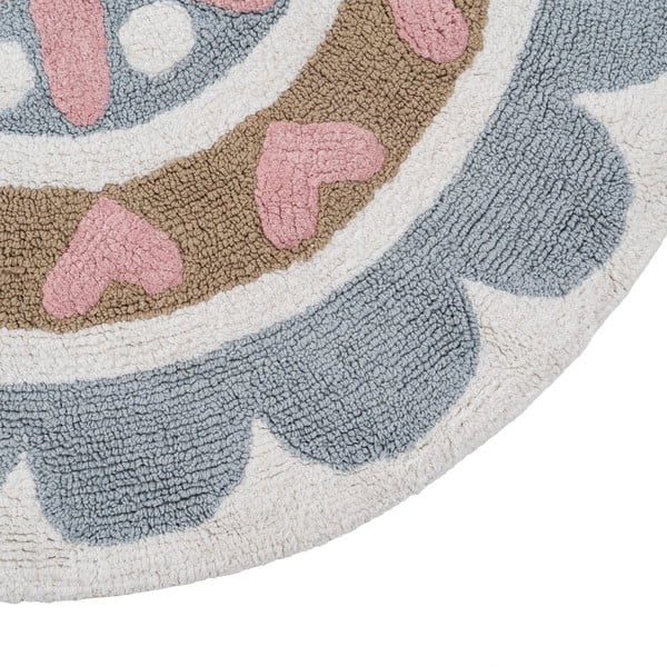 Kokvilnas bērnu paklājs ø 100 cm Flower – Ixia-image-4